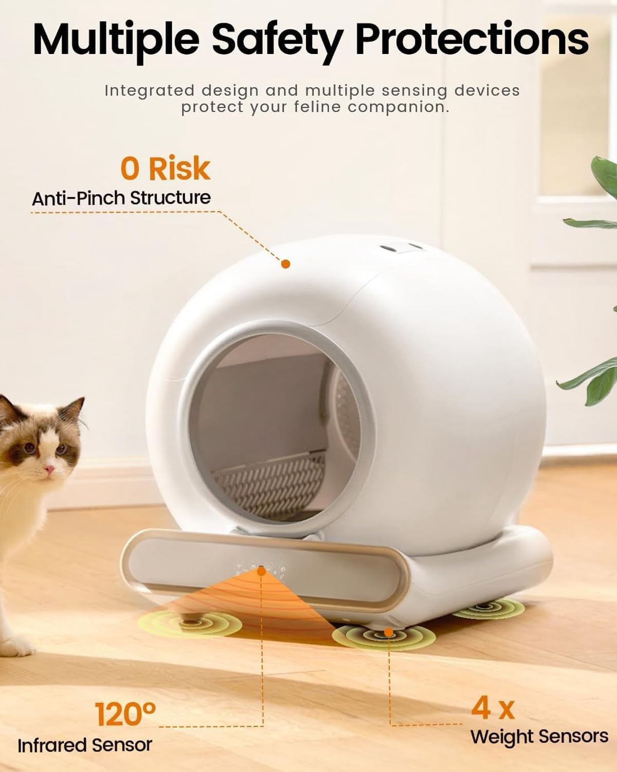 QSMYUYE Selbstreinigende Katzentoilette 65L