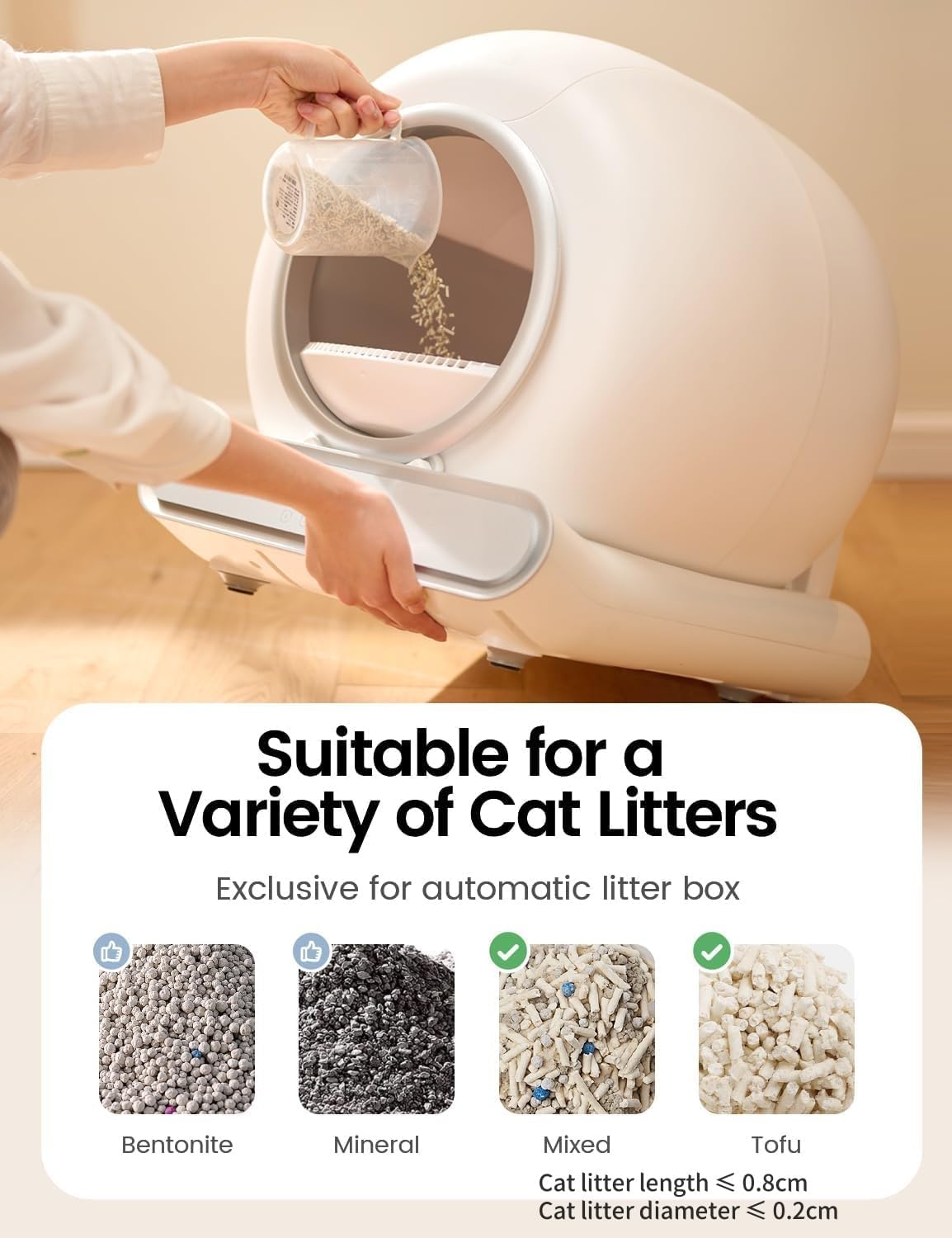 QSMYUYE Selbstreinigende Katzentoilette 65L
