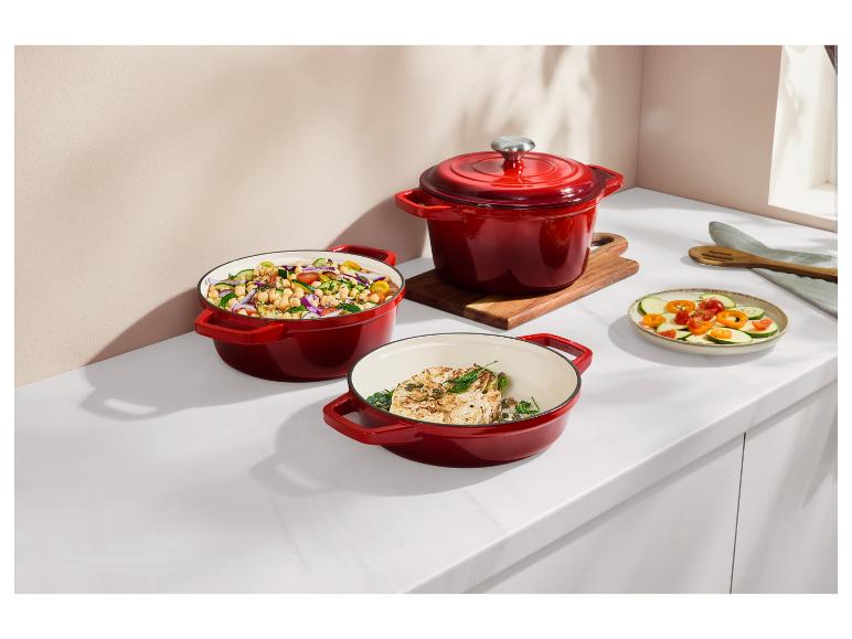 SILVERCREST Premium-Gusseisentopf-Set Ø 23 cm